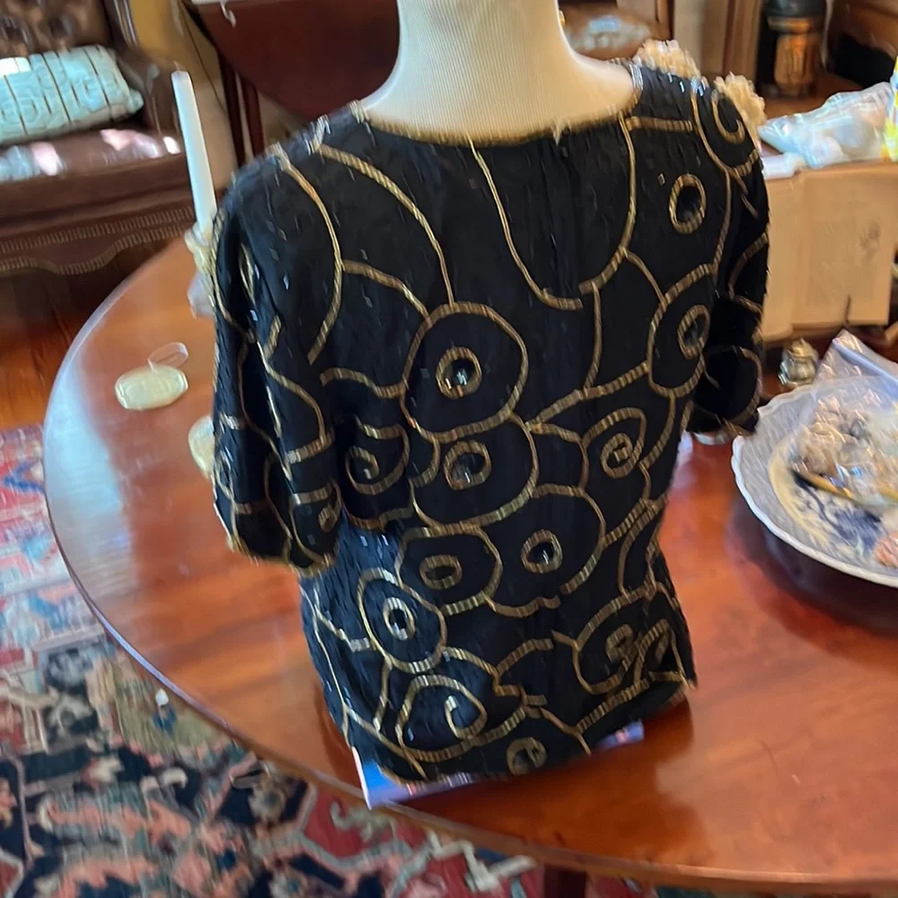 Vintage 80s 90s Stenay Beaded Top - Picture 7 of 11